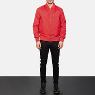 Zack Red Bomber Jacket by Dash Racegear - men Jacket view 3