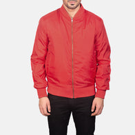 Zack Red Bomber Jacket by Dash Racegear - men Jacket view 4