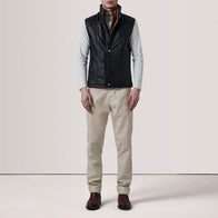 Zane Black Leather Vest by Dash Racegear - men Jacket view 2