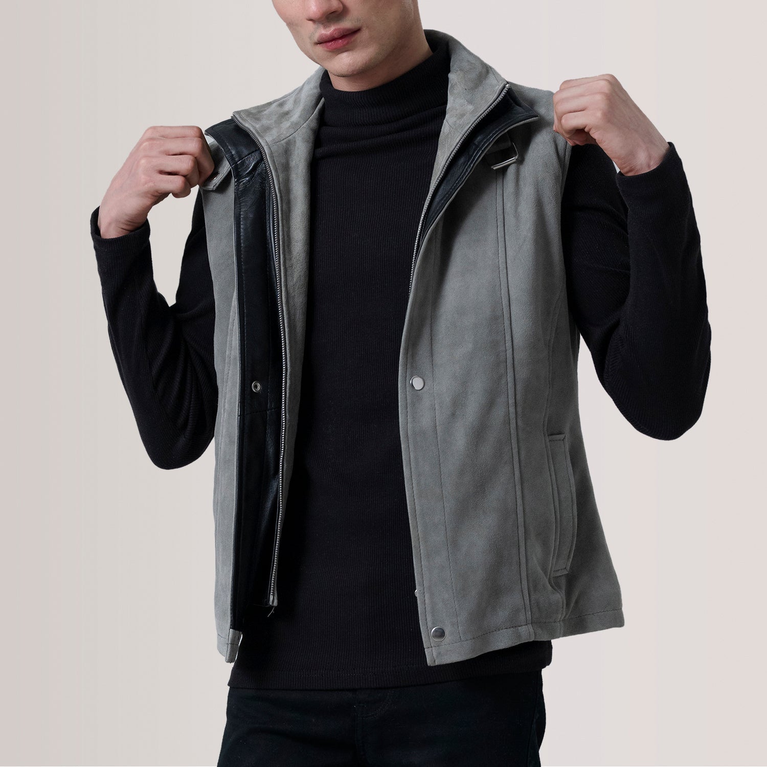 Zane Grey Suede Vest by Dash Racegear - men Jacket view 1