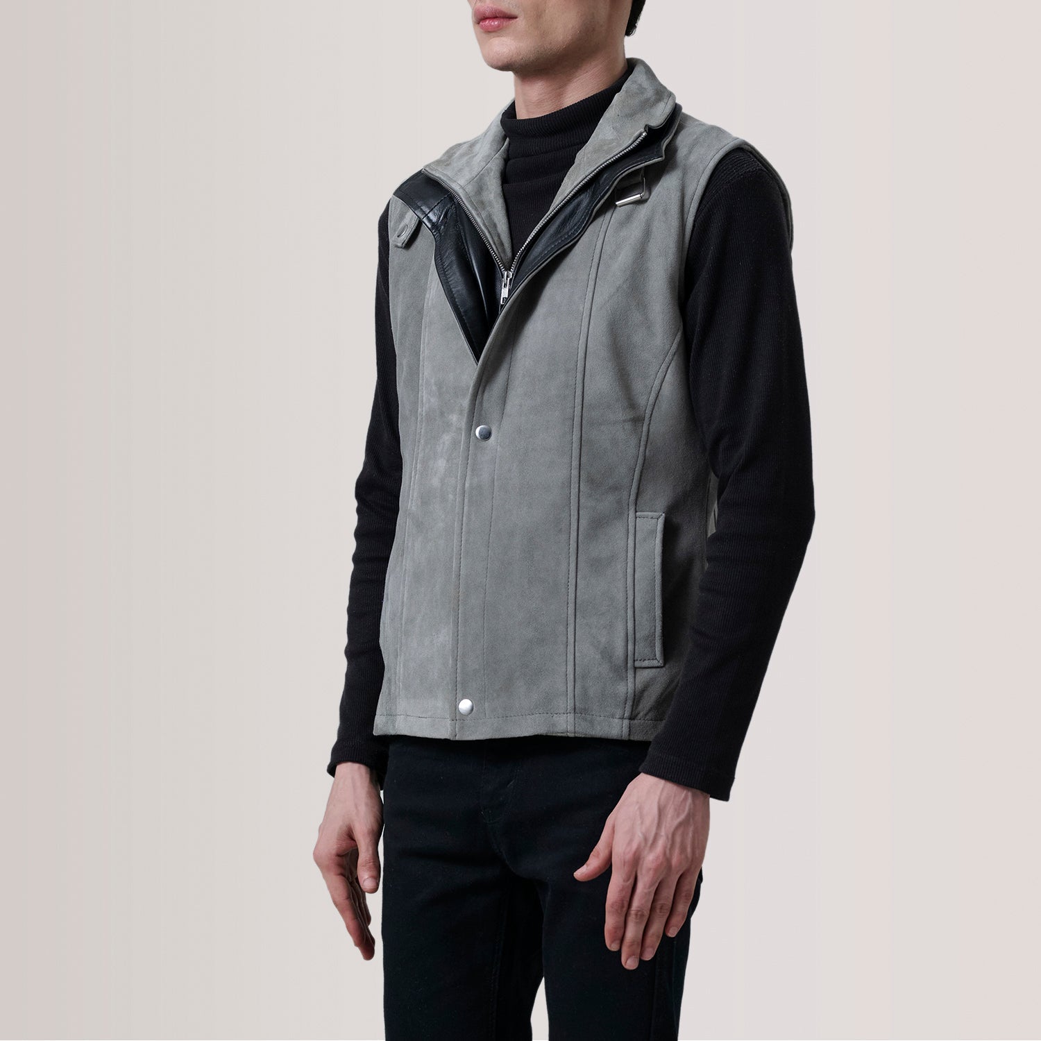 Zane Grey Suede Vest by Dash Racegear - men Jacket view 3