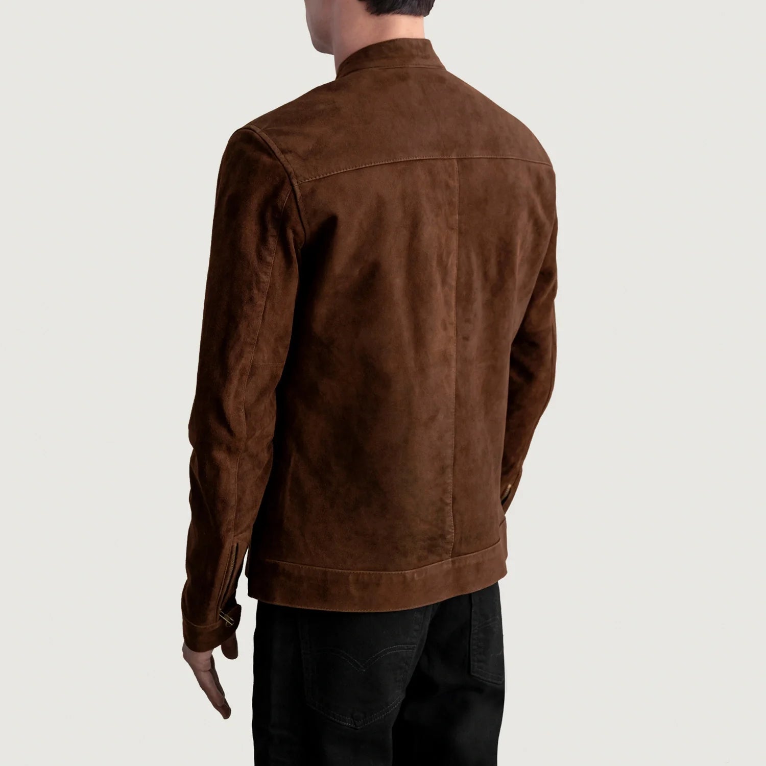 Zen Brown Suede Biker Jacket by Dash Racegear - men Jacket view 6