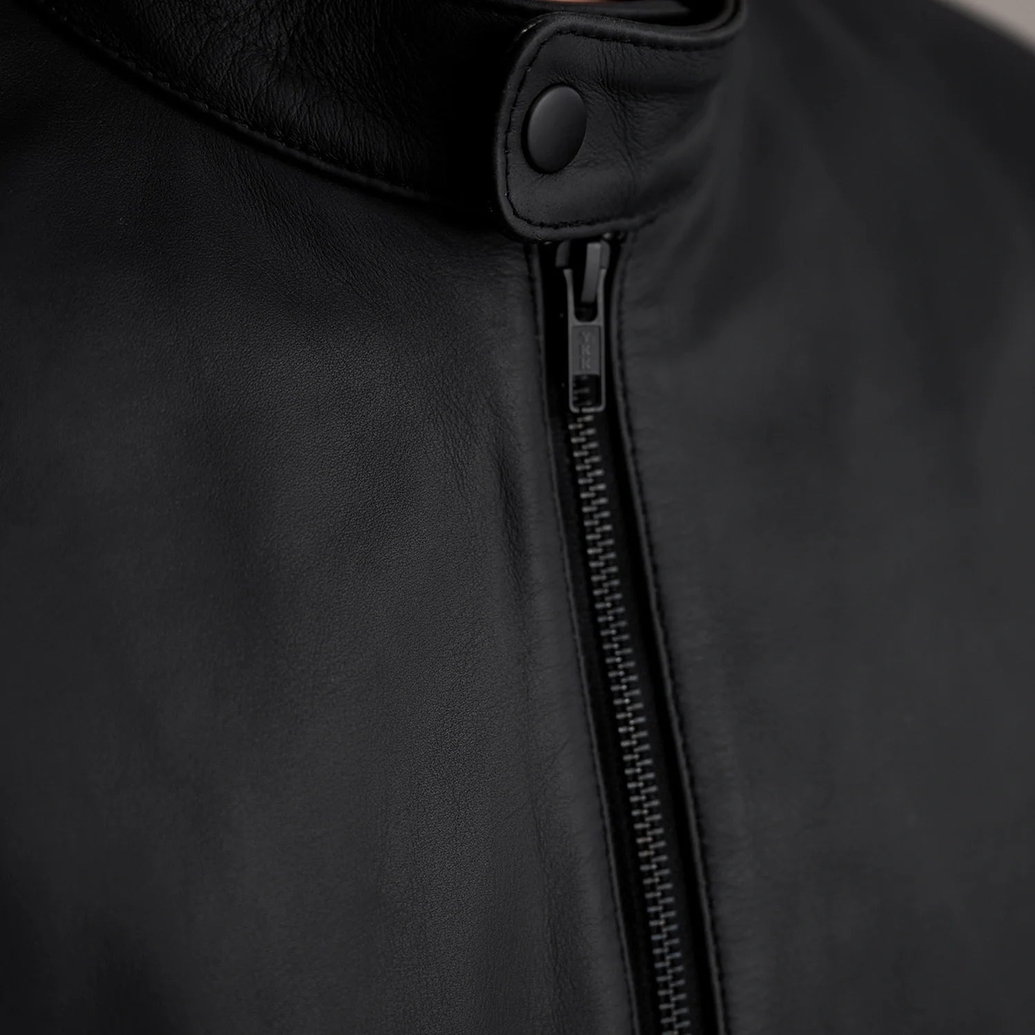Zen Matte Black Leather Biker Jacket by Dash Racegear - men Jacket view 5