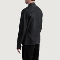 Zen Matte Black Leather Biker Jacket by Dash Racegear - men Jacket view 6