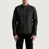 Zen Tumbled Brown Leather Biker Jacket by Dash Racegear - men Jacket view 3