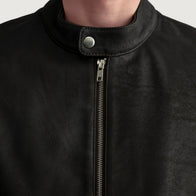 Zen Tumbled Brown Leather Biker Jacket by Dash Racegear - men Jacket view 5