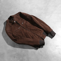 Zenna Mocha Suede Bomber Jacket by Dash Racegear - women Jacket view 7