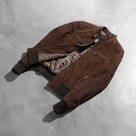 Zenna Mocha Suede Bomber Jacket by Dash Racegear - women Jacket view 8
