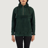 Zest Green Hooded Suede Pullover Jacket by Dash Racegear - women Jacket view 1