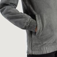 Zest Grey Hooded Suede Pullover Jacket by Dash Racegear - women Jacket view 6