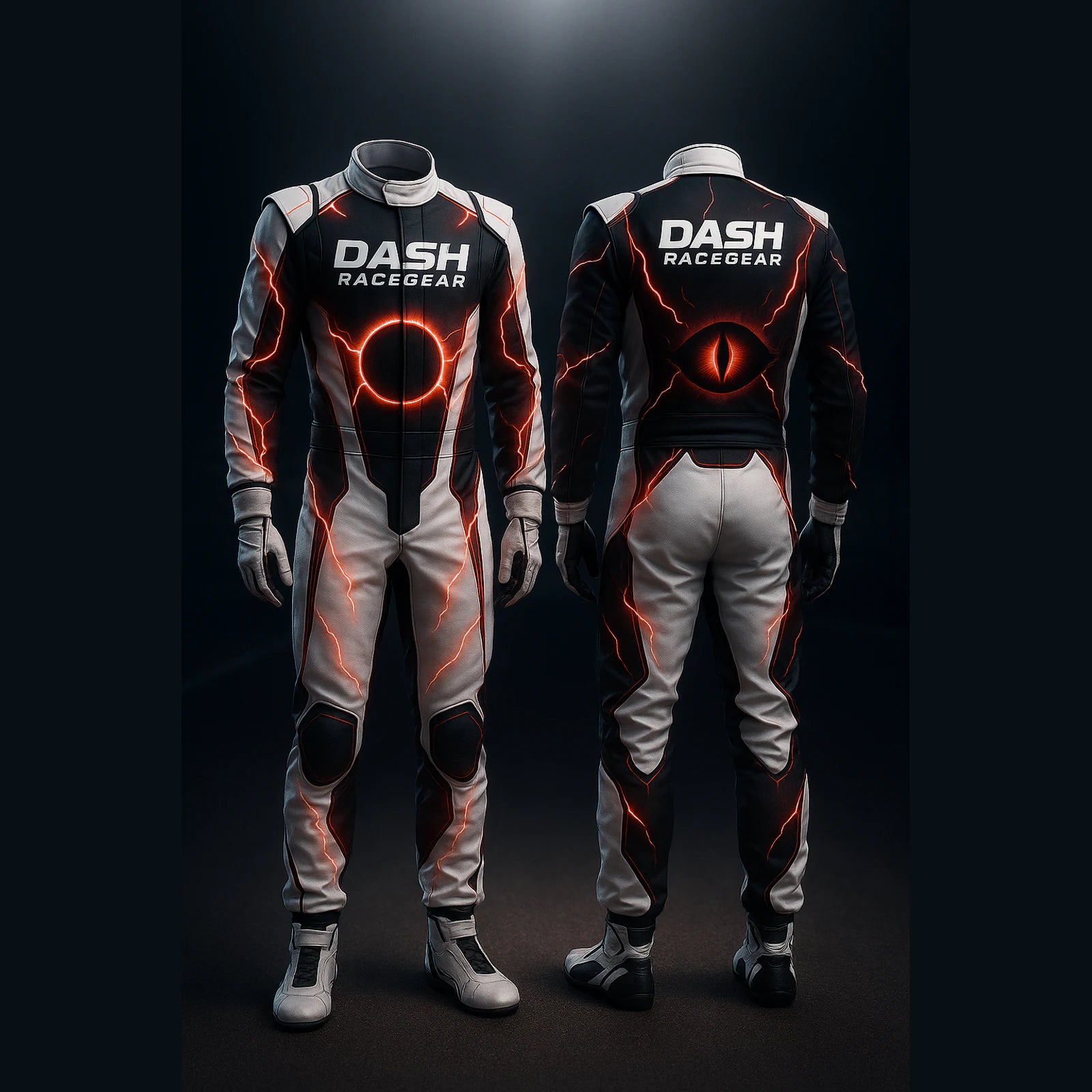 Demon Eye Lightning Halloween Race Suit by Dash Racegear, product gallery view 2 of 2