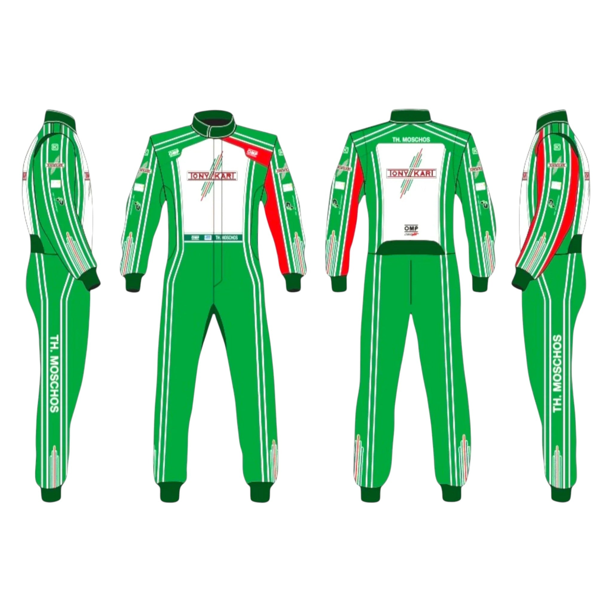 OMP Tony Kart Sublimation Printed Go Kart Racing Suit â€“ Driver Pro Overall | DASH RACEGEAR
