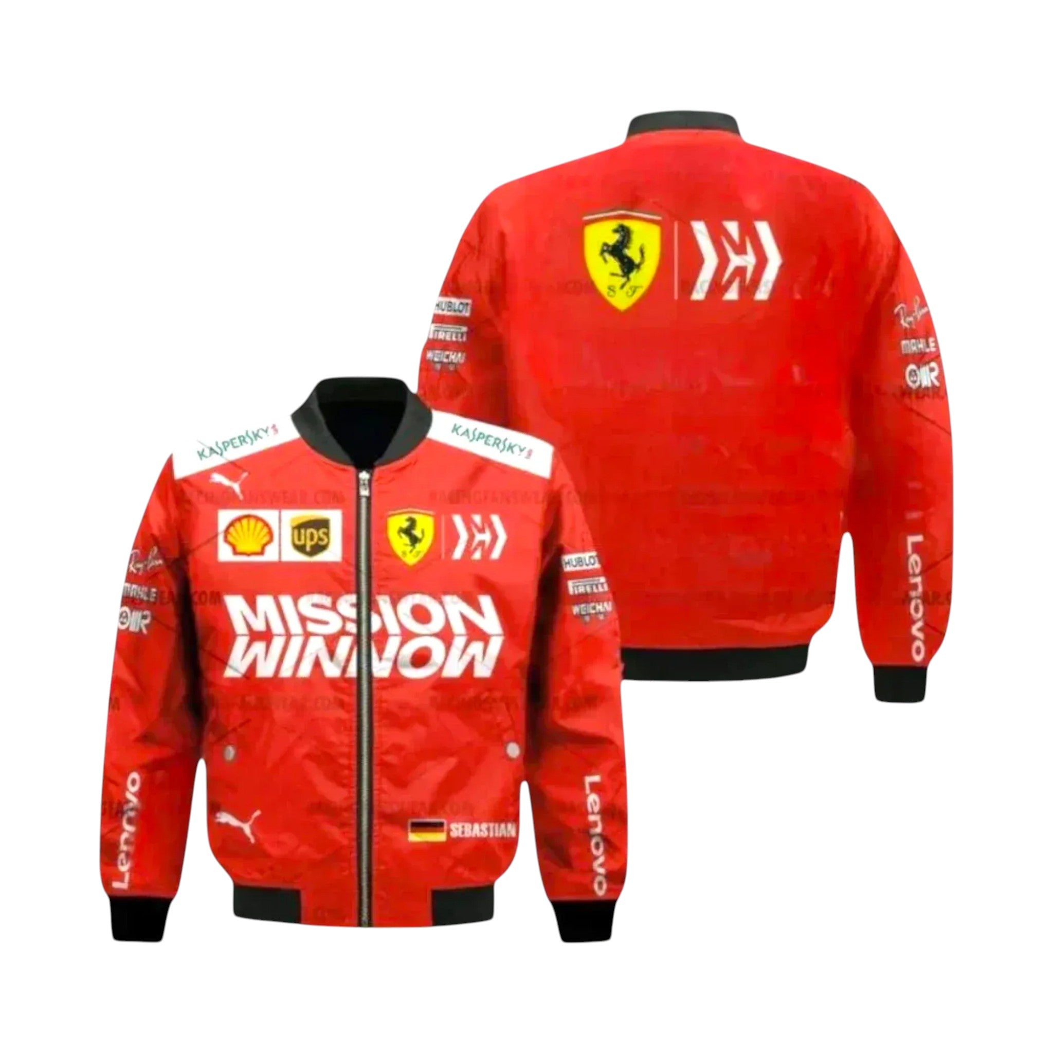 Sebastian Vettel 2019 Mission Ferrari F1 Vintage Jacket | DASH RACEGEAR
