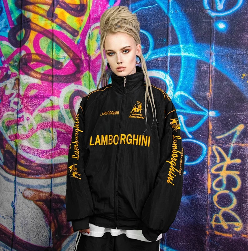 Lamborghini Vintage Racing Jacket Retro F1 Streetwear | DASH RACEGEAR