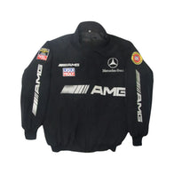 Mercedes AMG F1 Vintage Black Racing Jacket – Heritage Edition | DASH RACEGEAR