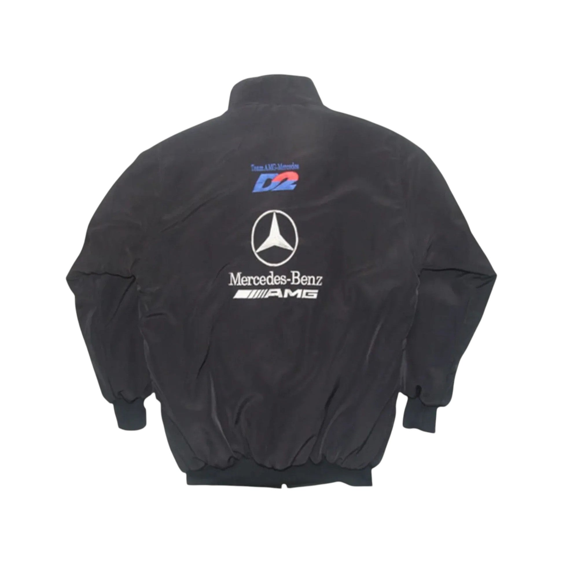 Mercedes AMG F1 Vintage Black Racing Jacket – Heritage Edition | DASH RACEGEAR