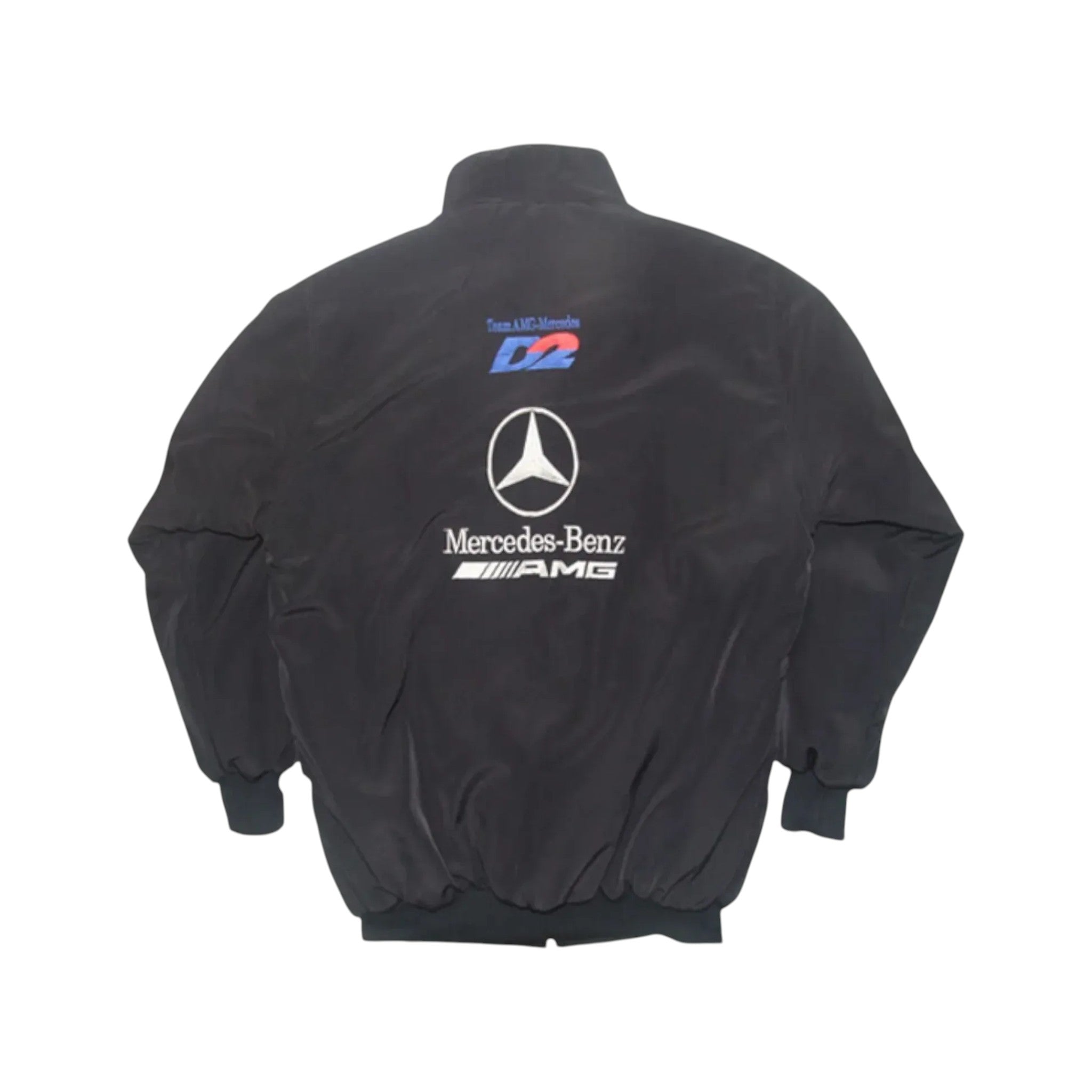 Mercedes AMG F1 Vintage Black Racing Jacket – Heritage Edition | DASH RACEGEAR