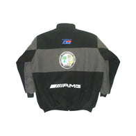Mercedes AMG F1 Vintage Racing Jacket Black & Dark Grey Edition | DASH RACEGEAR