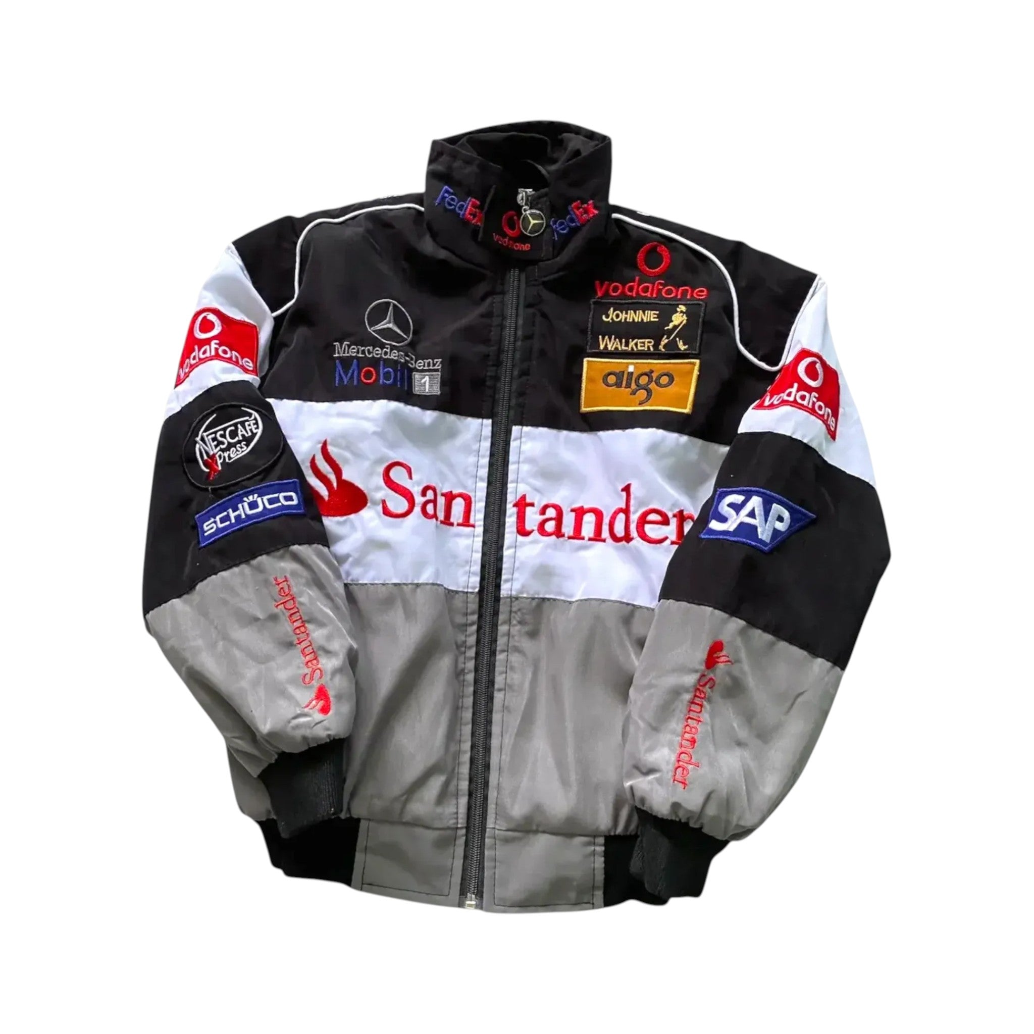 McLaren Mercedes Santander F1 Vintage Racing Jacket | DASH RACEGEAR