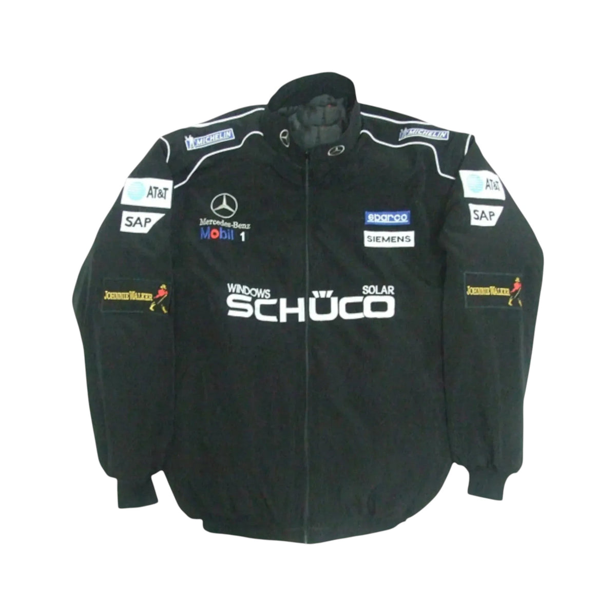 Mercedes Mobil 1 Vintage Racing Jacket Black Motorsport | DASH RACEGEAR