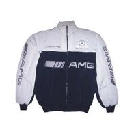 Mercedes AMG Vintage Racing Jacket White Dark Blue | DASH RACEGEAR