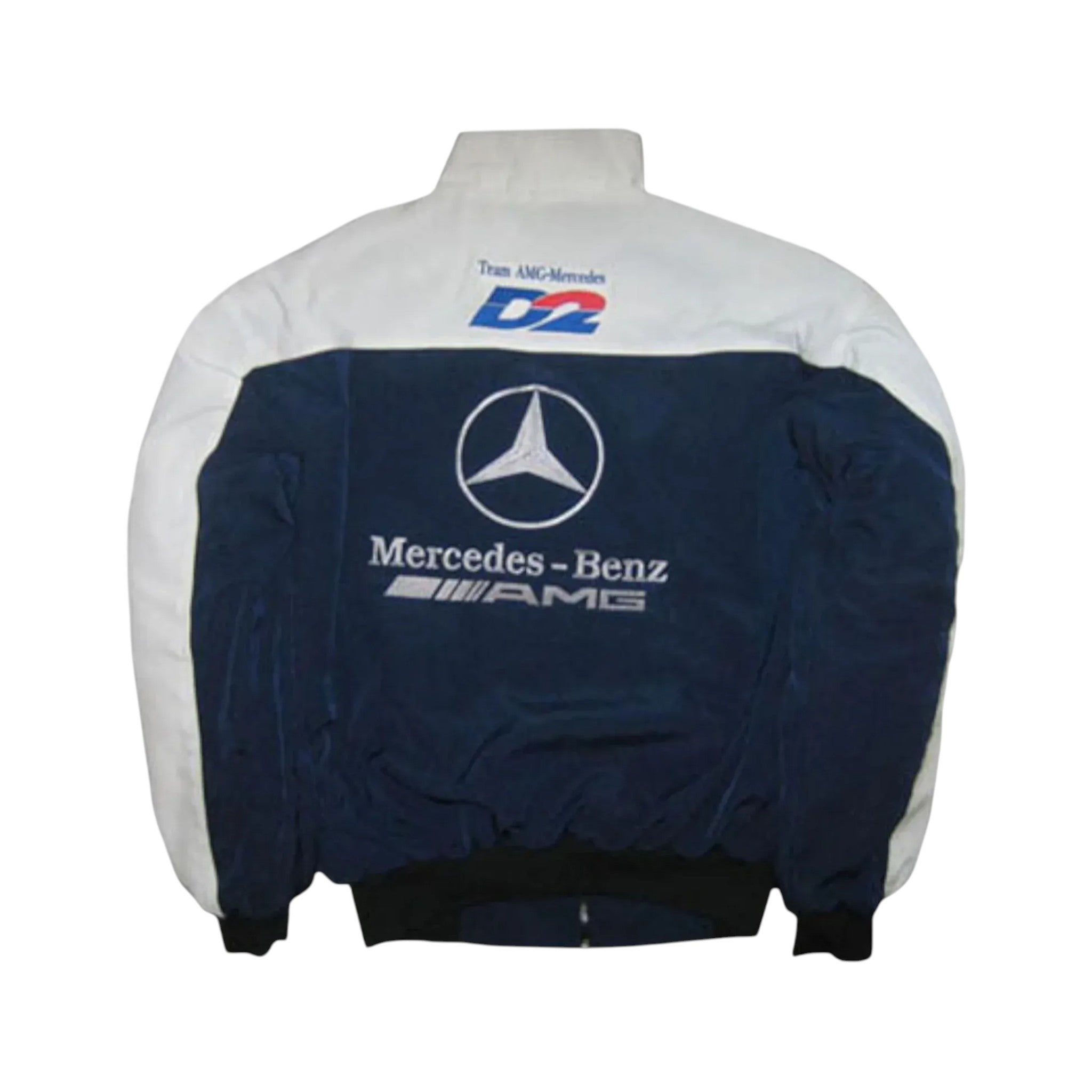 Mercedes AMG Vintage Racing Jacket White Dark Blue | DASH RACEGEAR