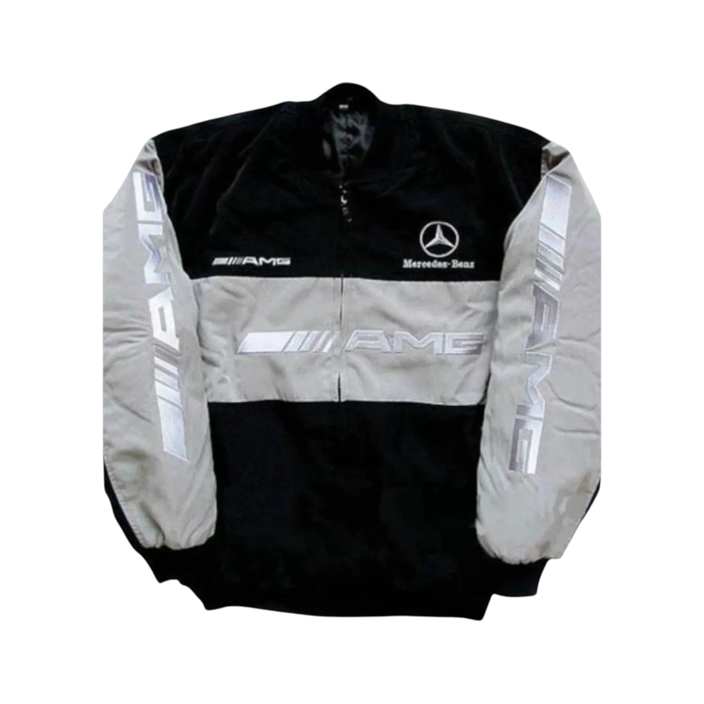 Mercedes AMG F1 Vintage Racing Jacket Light Gray | DASH RACEGEAR