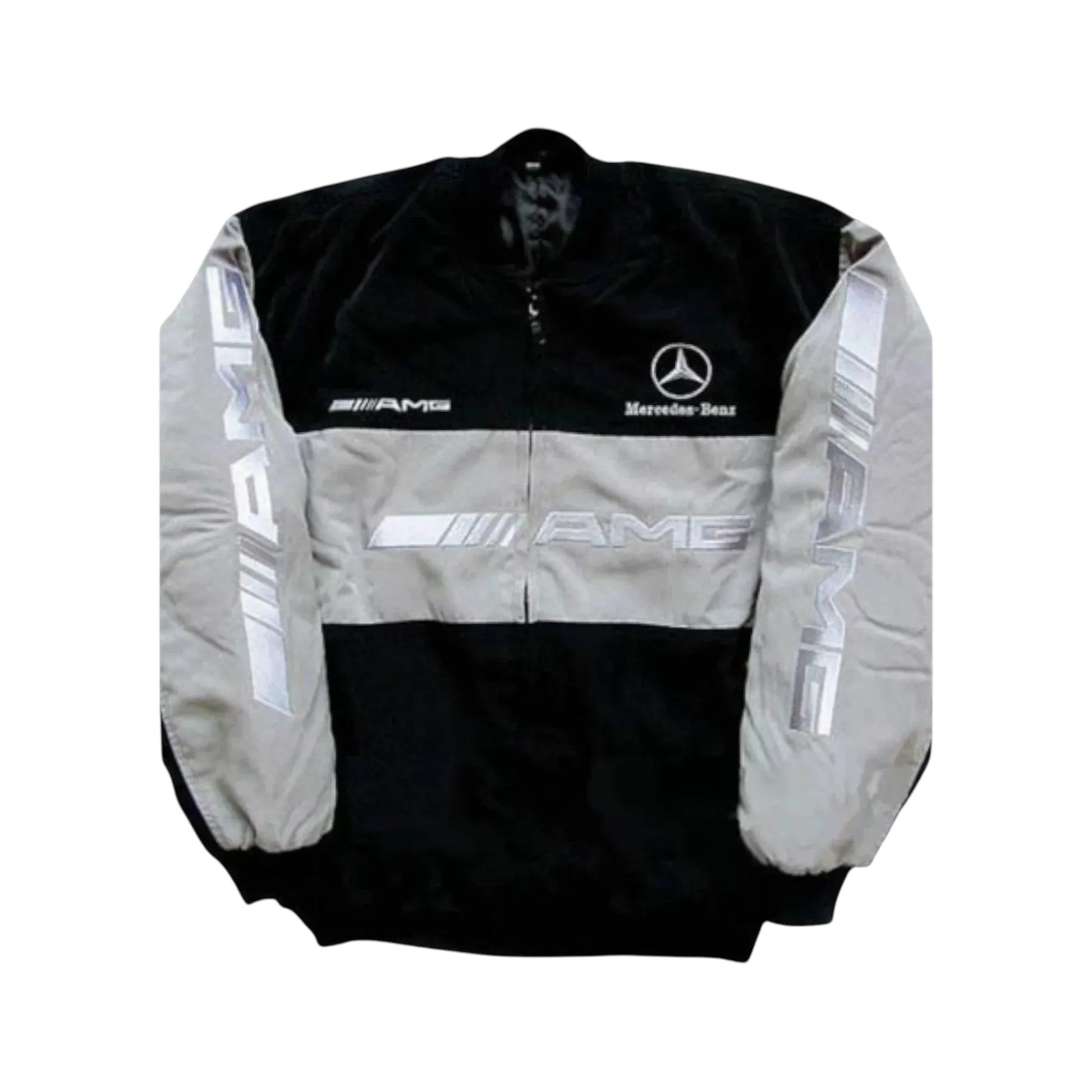 Mercedes AMG F1 Vintage Racing Jacket Light Gray | DASH RACEGEAR