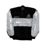Mercedes AMG F1 Vintage Racing Jacket Light Gray | DASH RACEGEAR