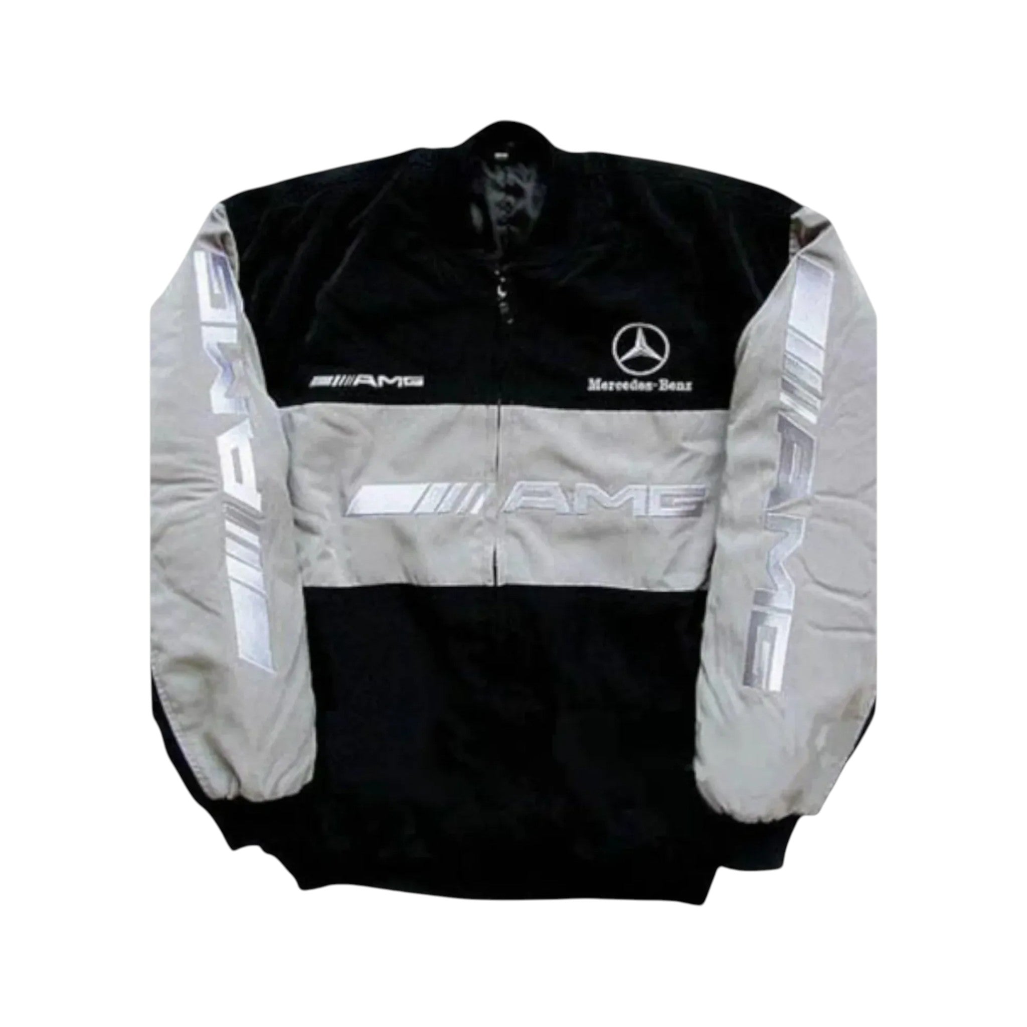 Mercedes AMG F1 Vintage Racing Jacket Light Gray | DASH RACEGEAR