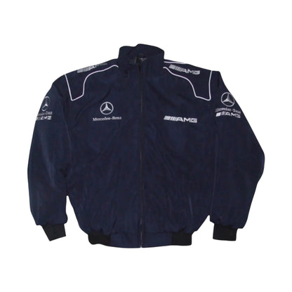 Mercedes AMG F1 Vintage Racing Jacket Dark Blue | DASH RACEGEAR