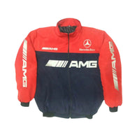 Mercedes AMG Vintage Racing Jacket Dark Blue Red Motorsport Streetwear | DASH RACEGEAR