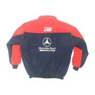 Mercedes AMG Vintage Racing Jacket Dark Blue Red Motorsport Streetwear | DASH RACEGEAR