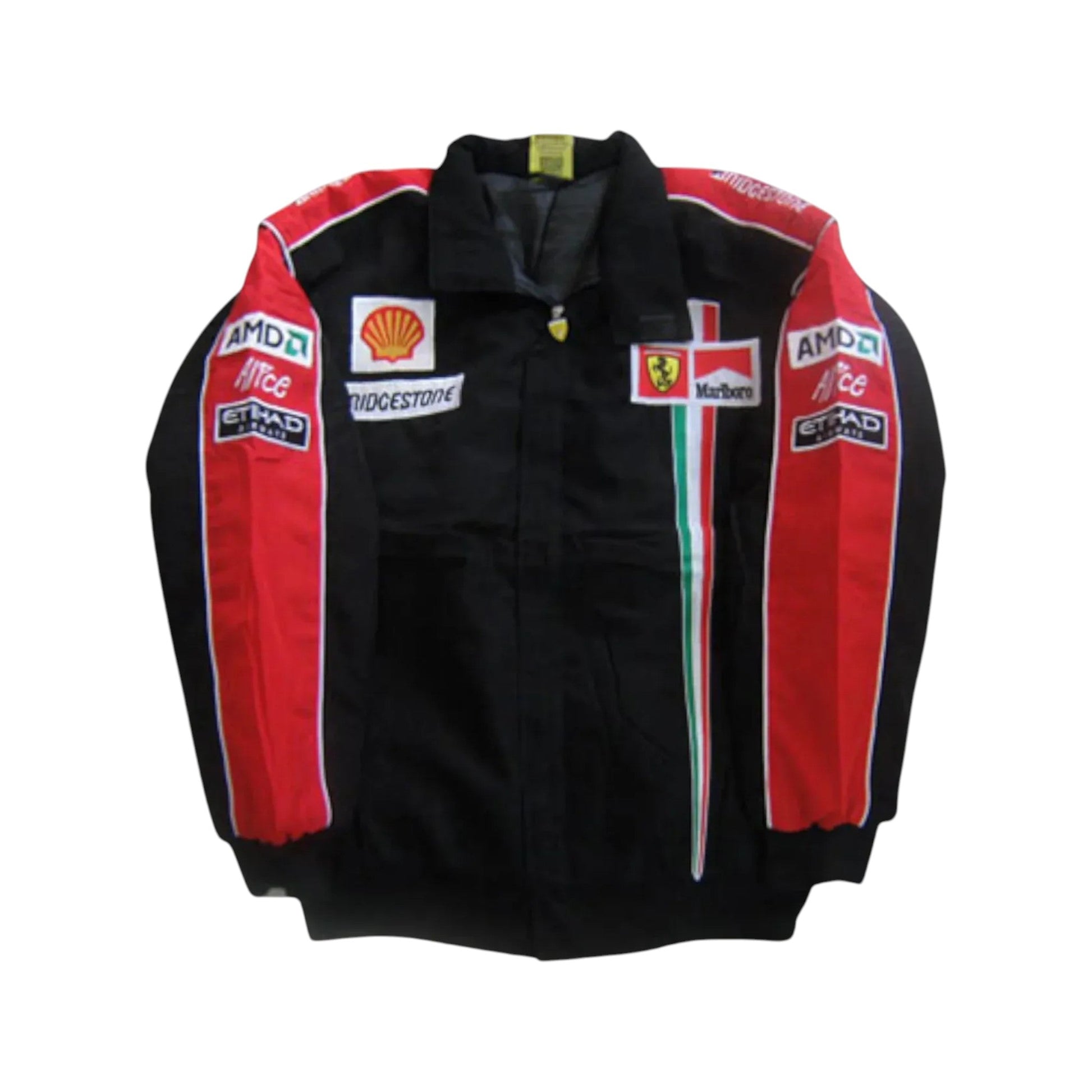 Ferrari F1 Vintage Racing Jacket Red Black Motorsport Streetwear | DASH RACEGEAR