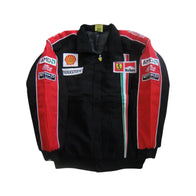 Ferrari F1 Vintage Racing Jacket Red Black Motorsport Streetwear | DASH RACEGEAR