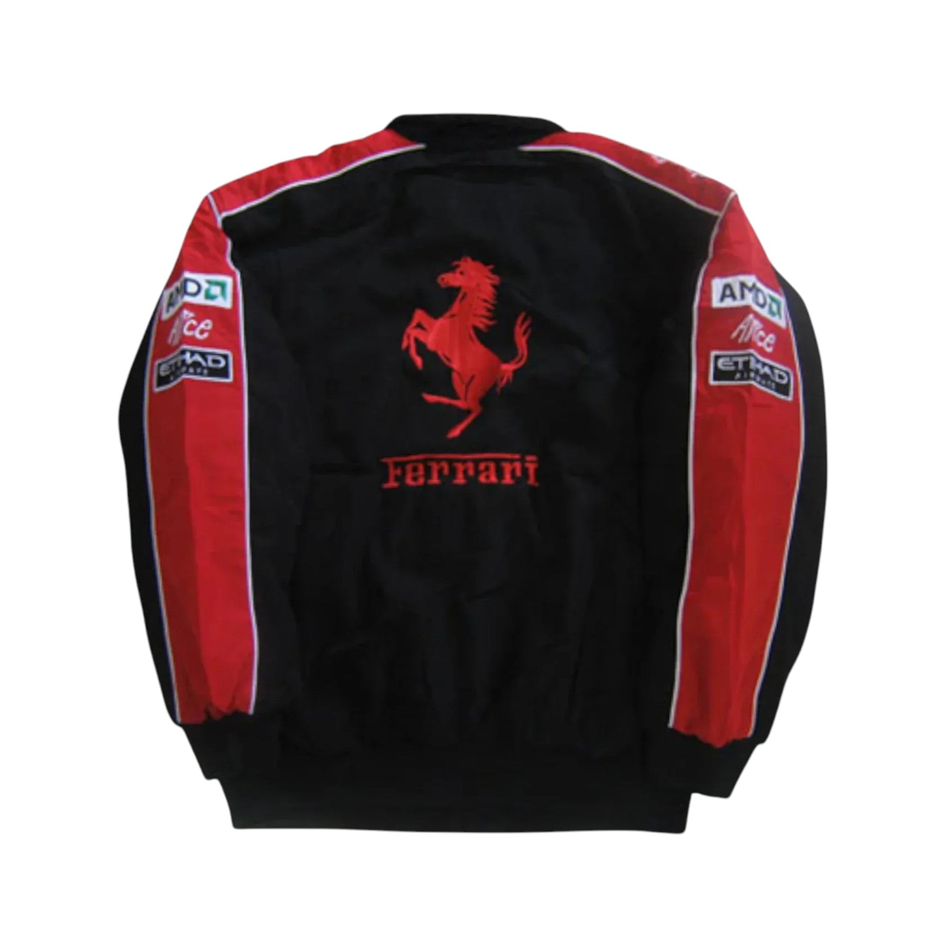 Ferrari F1 Vintage Racing Jacket Red Black Motorsport Streetwear | DASH RACEGEAR