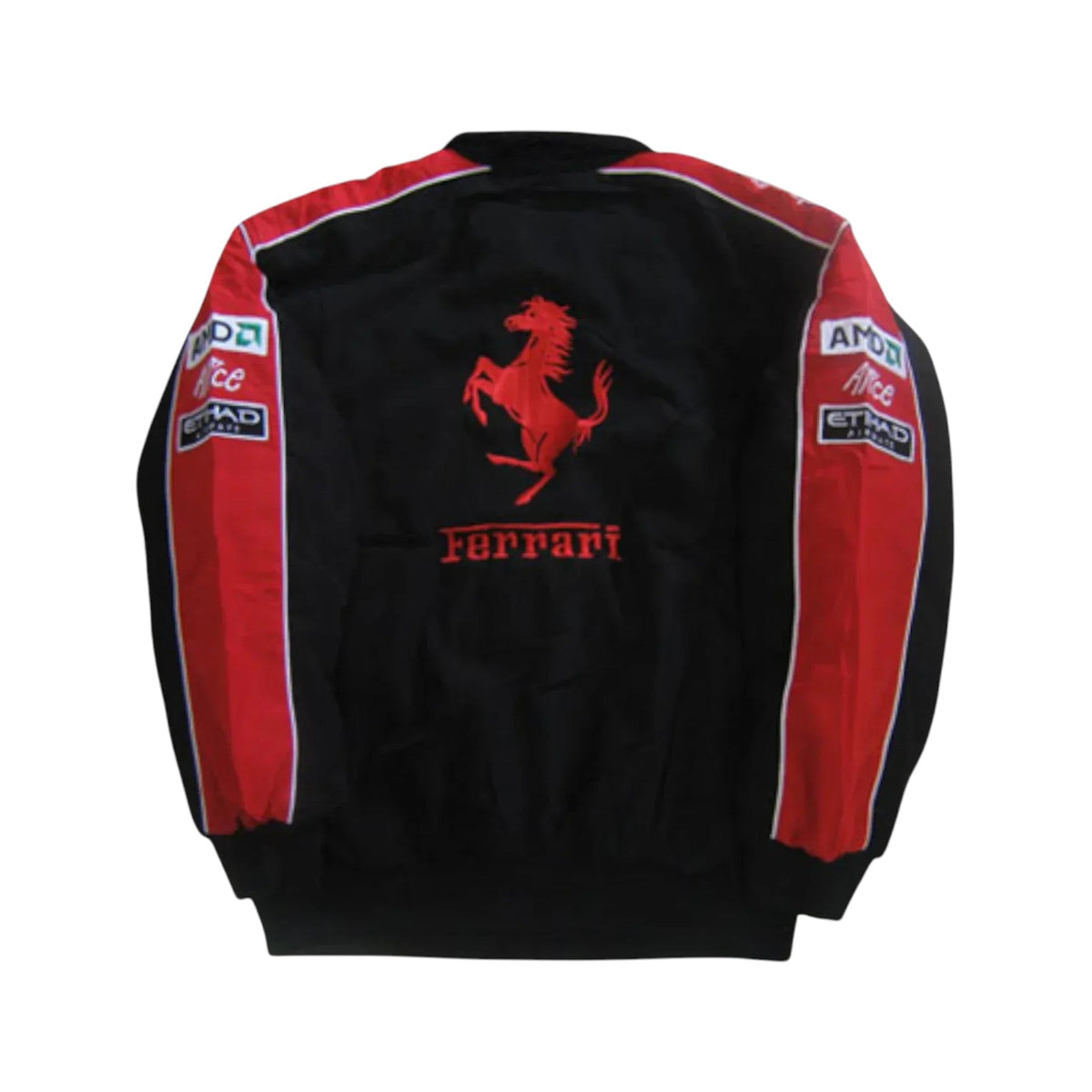 Ferrari F1 Vintage Racing Jacket Red Black Motorsport Streetwear | DASH RACEGEAR