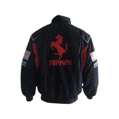 Ferrari Santander F1 Vintage Racing Jacket Black Edition | DASH RACEGEAR