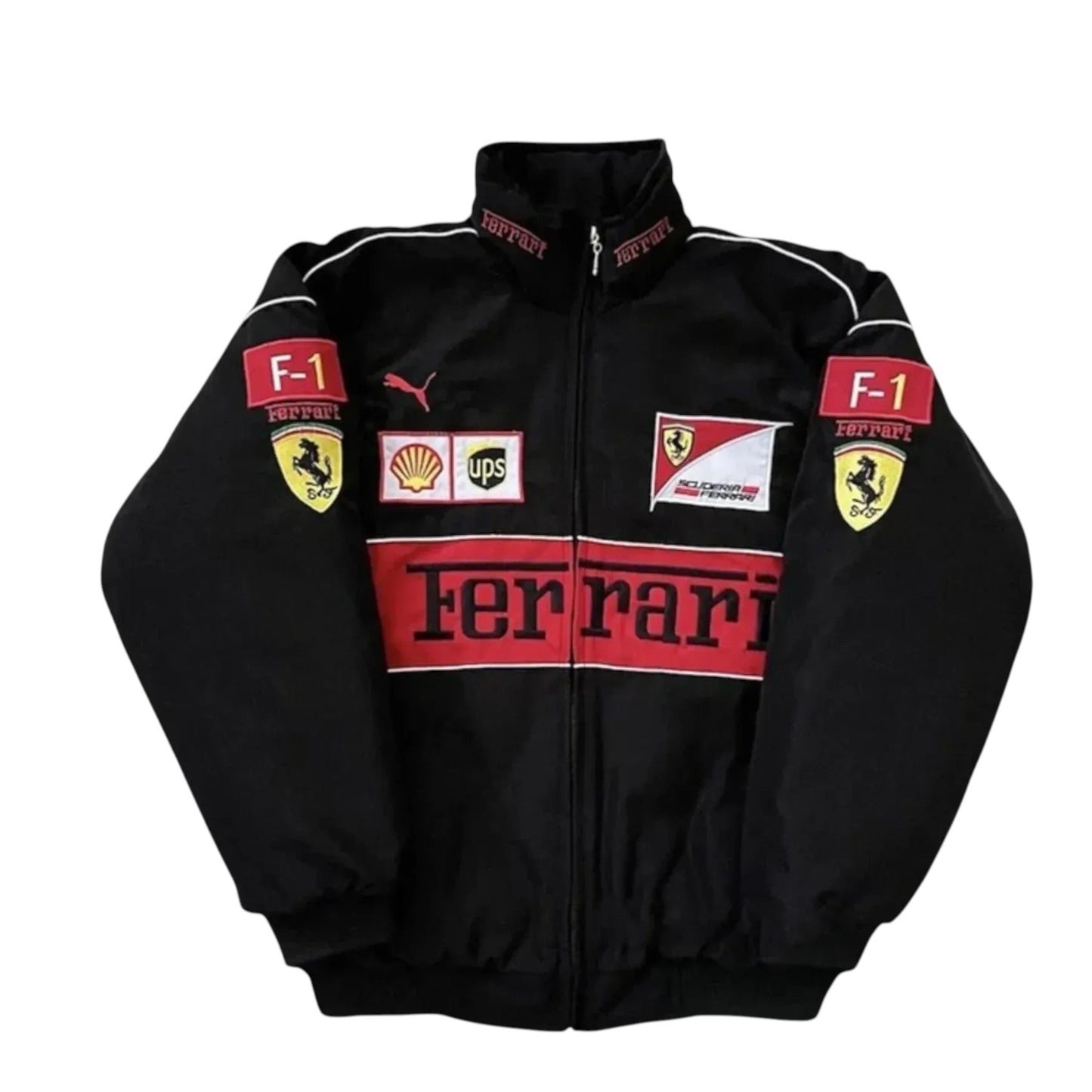 Ferrari F1 Scuderia Racing Vintage Jacket Black Edition | DASH RACEGEAR