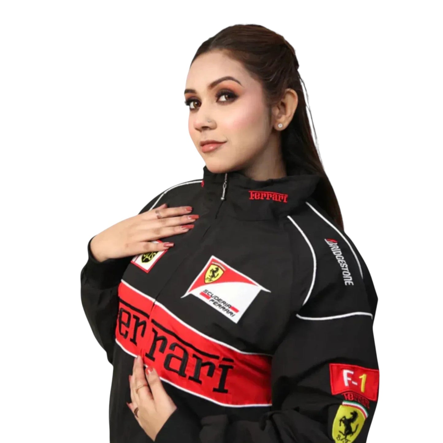 Ferrari F1 Scuderia Racing Vintage Jacket Black Edition | DASH RACEGEAR