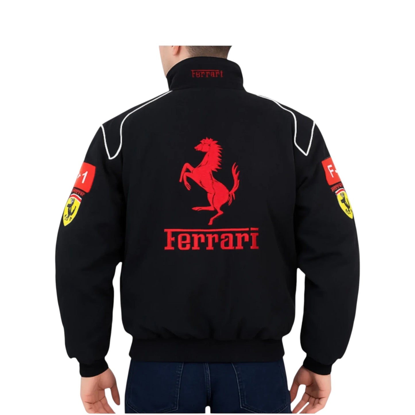 Ferrari F1 Vintage Scuderia Racing Jacket Black | DASH RACEGEAR