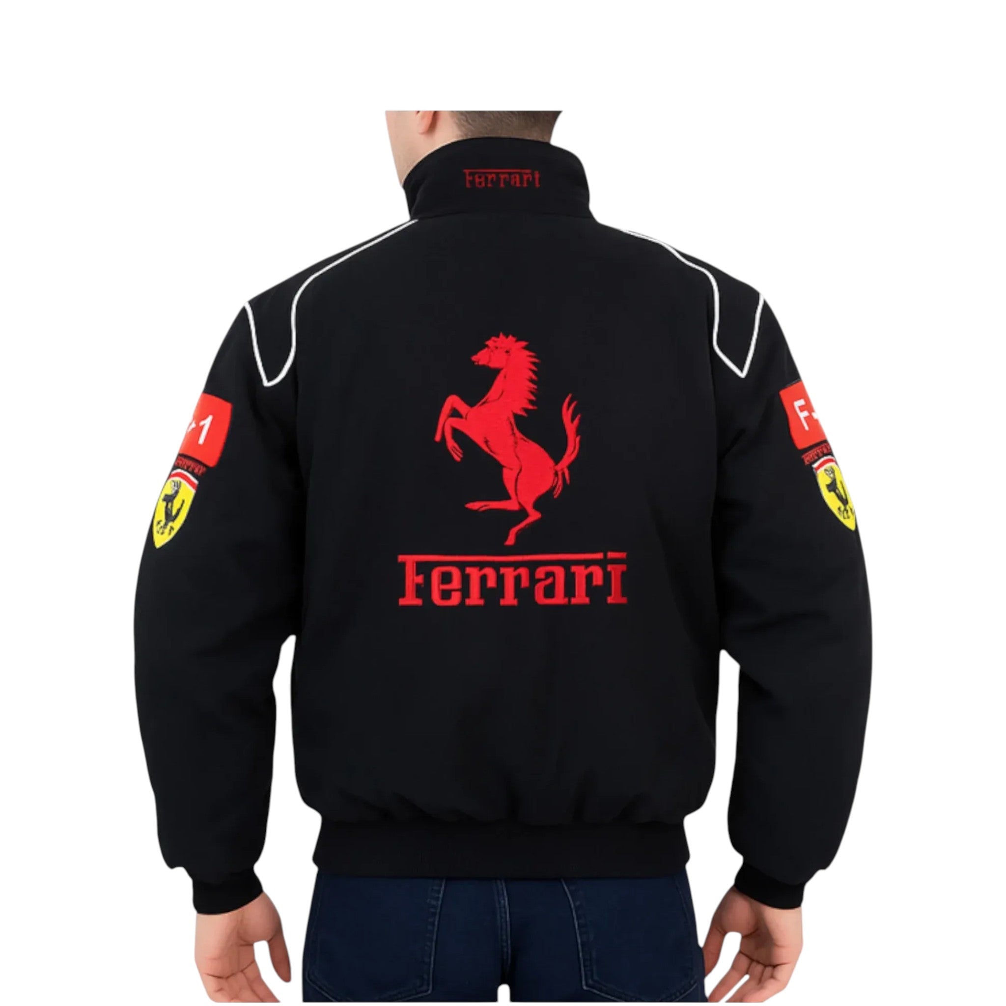Ferrari F1 Vintage Scuderia Racing Jacket Black | DASH RACEGEAR