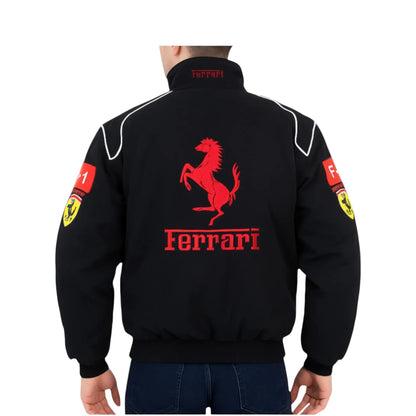 Ferrari F1 Vintage Scuderia Racing Jacket Black | DASH RACEGEAR