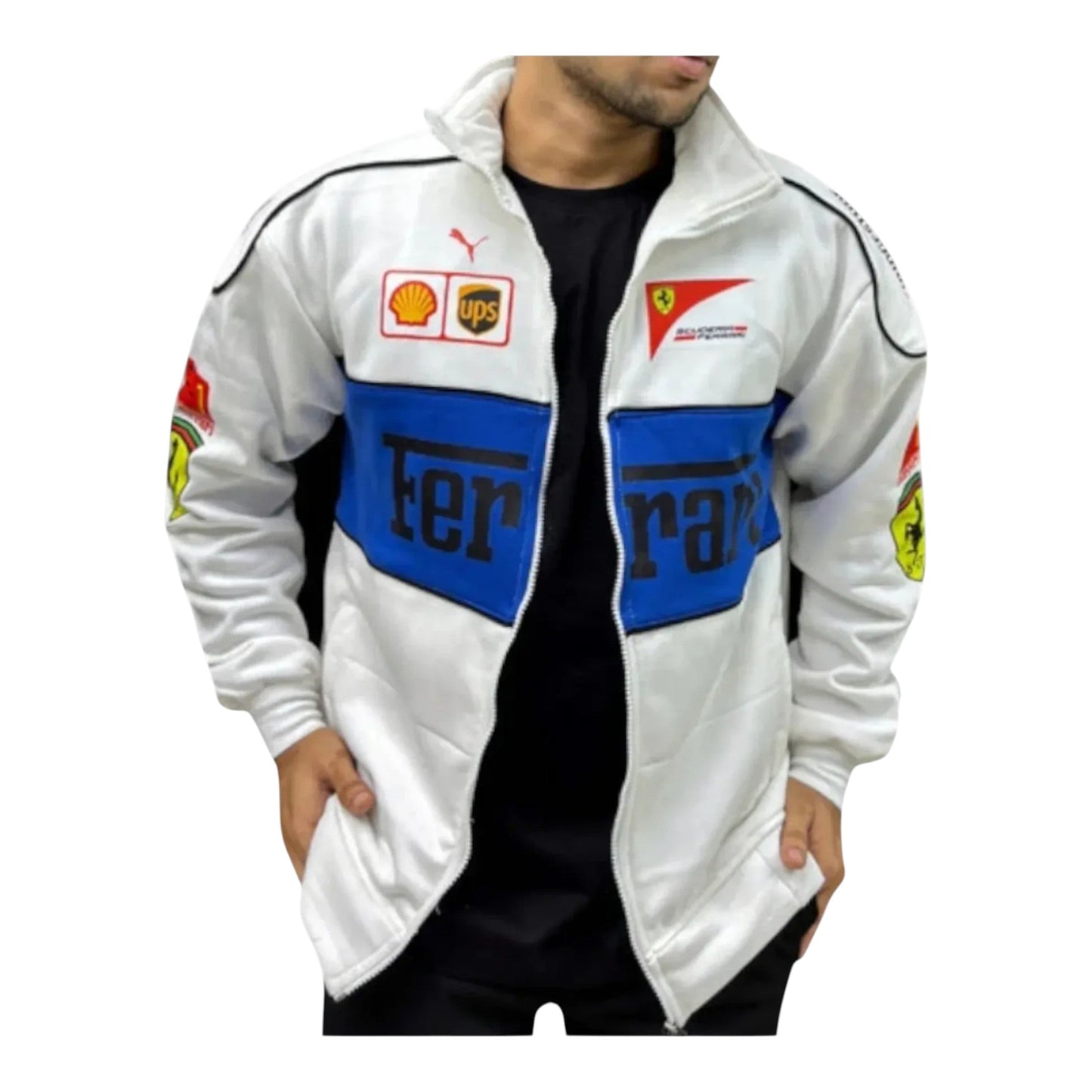 Ferrari F1 Scuderia Vintage Racing Jackets White | DASH RACEGEAR