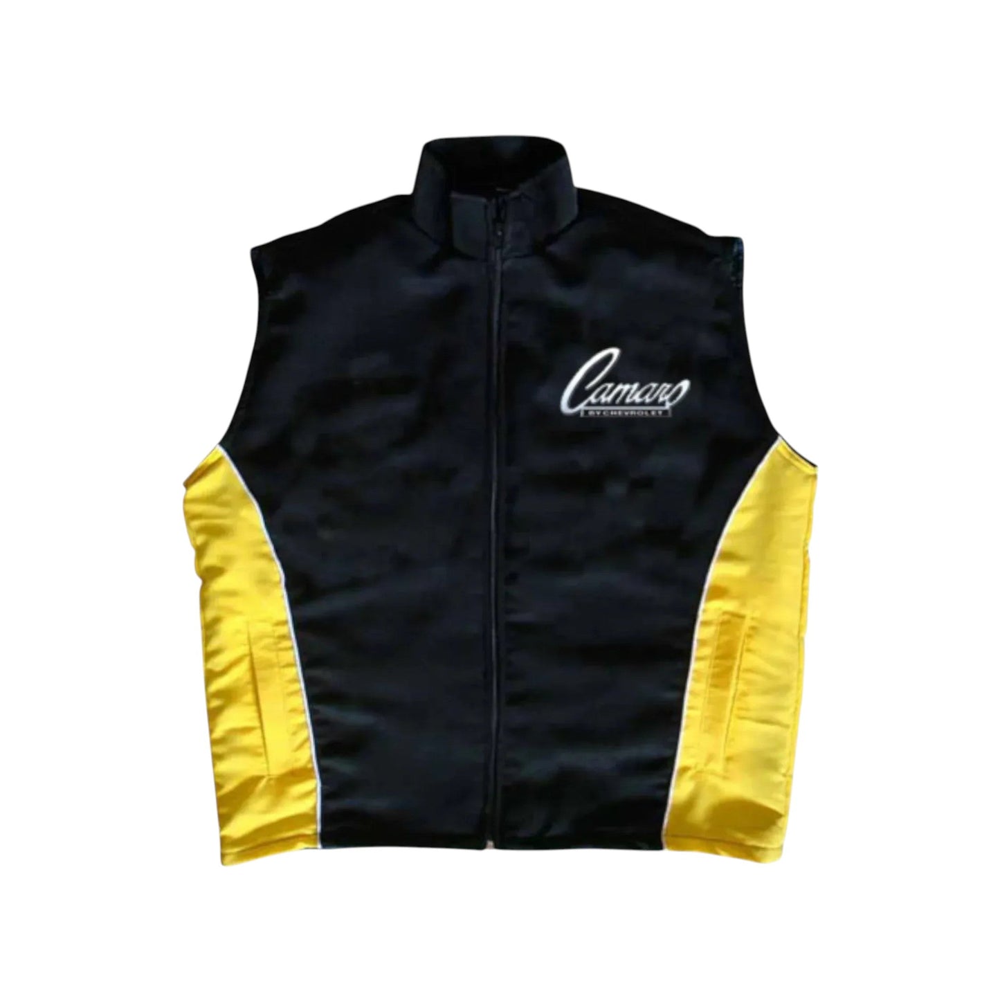 Camaro Black Yellow Racing Vintage Vest | DASH RACEGEAR