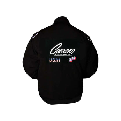 Chevrolet Camaro Black Racing Vintage Jacket | DASH RACEGEAR
