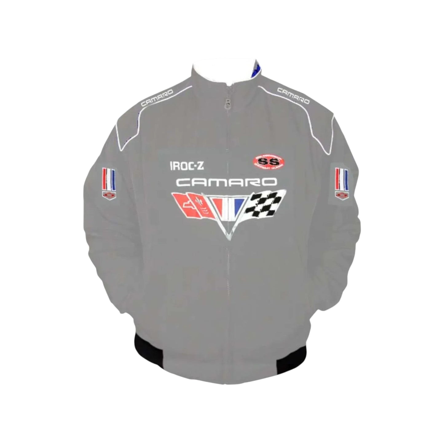 Chevrolet Camaro Gray Vintage Racing Jacket | DASH RACEGEAR