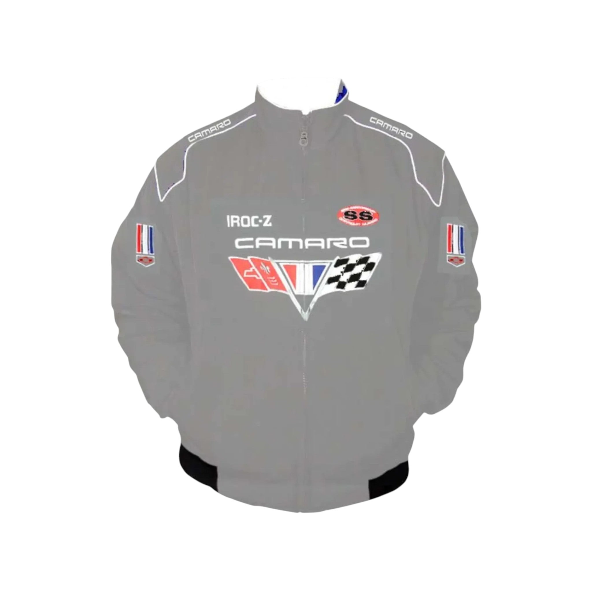 Chevrolet Camaro Gray Vintage Racing Jacket | DASH RACEGEAR