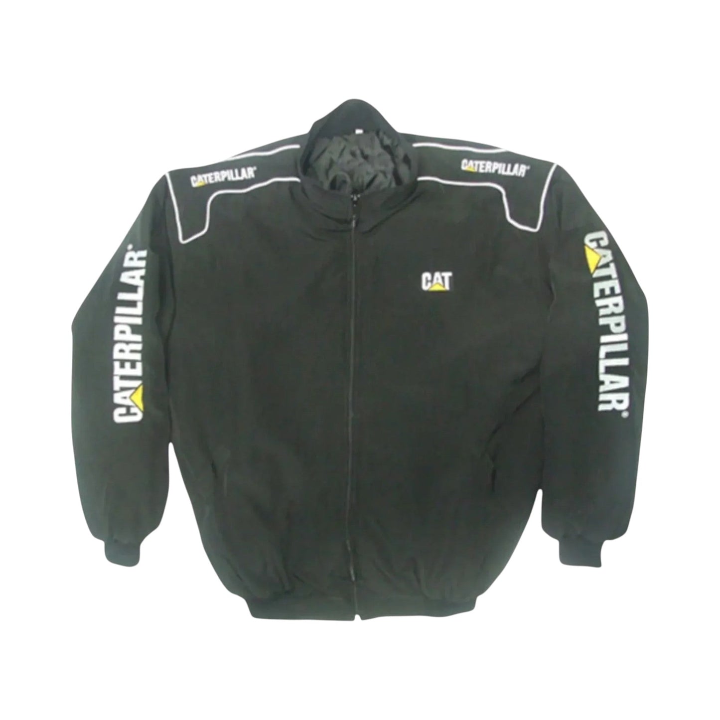 CAT Caterpillar Bulldozer Black Racing Jacket | DASH RACEGEAR
