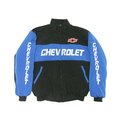 Chevrolet Black Light Blue Vintage Racing Jacket | DASH RACEGEAR